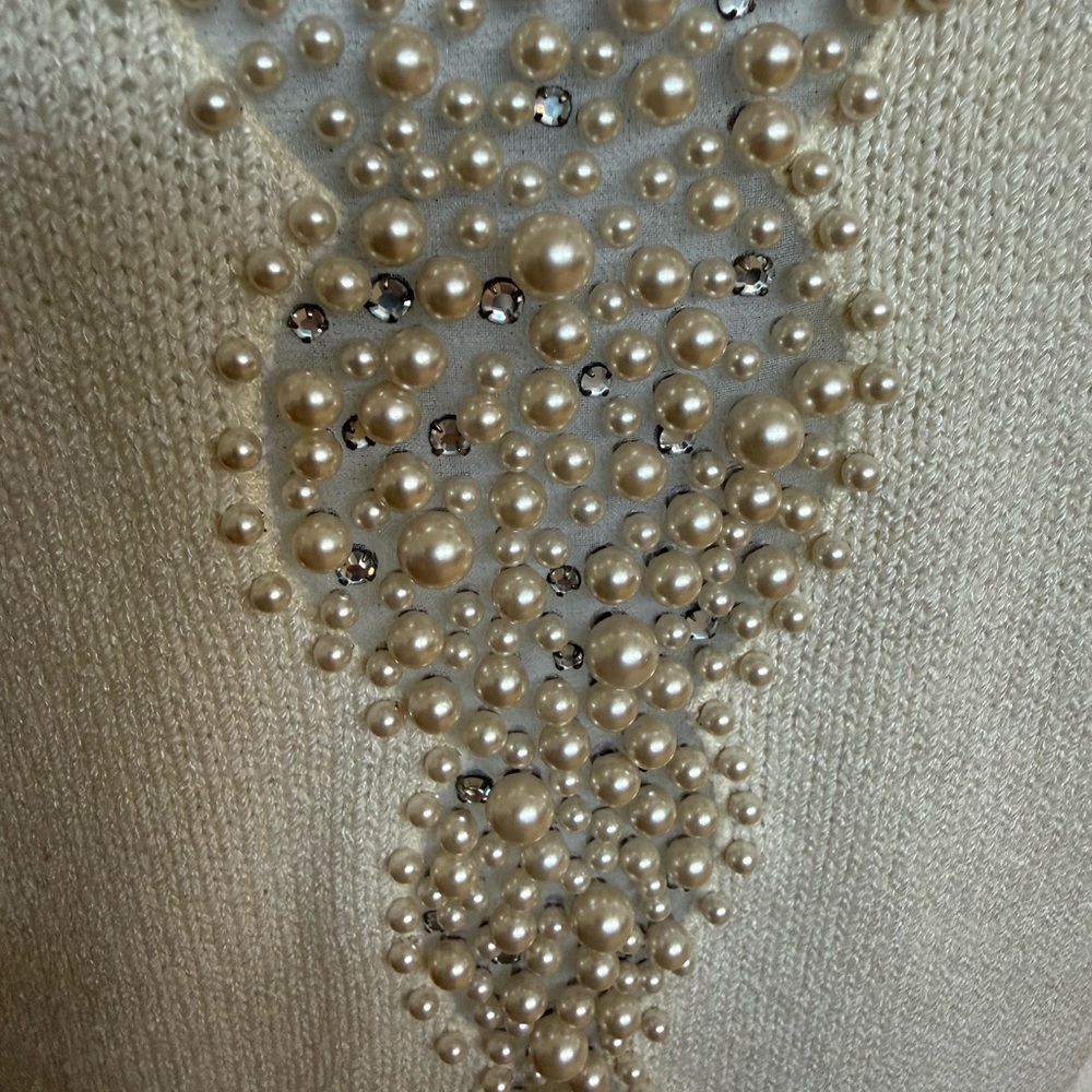 Hottest vintage cream dress I never wore- deep V - Picture 12 of 12